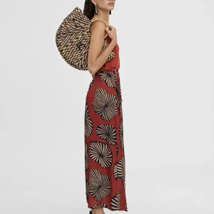 Lola Casademunt Vestidos Y Faldas<Falda estampada tipo pareo ROJO-NEGRO