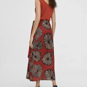 Lola Casademunt Vestidos Y Faldas<Falda estampada tipo pareo ROJO-NEGRO