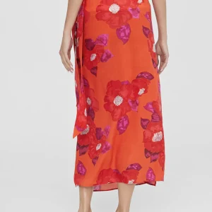 Lola Casademunt Accesorios | Vestidos Y Faldas<Falda estampada tipo pareo NARANJA-ROSA