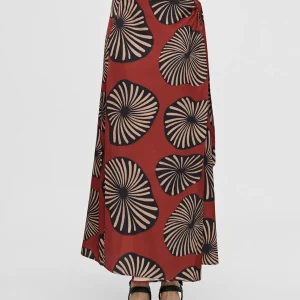 Lola Casademunt Vestidos Y Faldas<Falda estampada tipo pareo ROJO-NEGRO