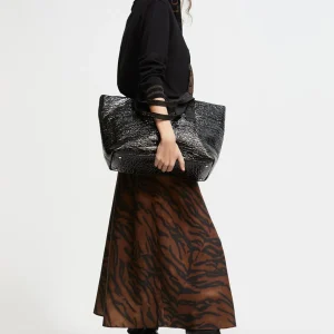 Lola Casademunt Animal Print | Vestidos Y Faldas<Falda estampado animal MARRON-NEGRO