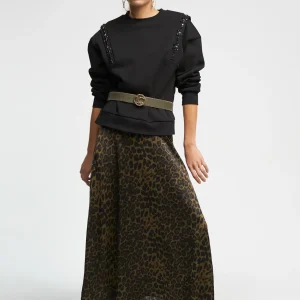 Lola Casademunt Animal Print | Vestidos Y Faldas<Falda estampado animal print NEGRO-VERDE