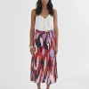 Lola Casademunt Vestidos Y Faldas<Falda fluída estampada LILA-ROJO