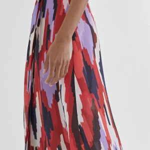 Lola Casademunt Vestidos Y Faldas<Falda fluída estampada LILA-ROJO