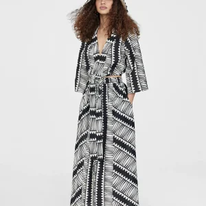 Lola Casademunt Vestidos Y Faldas<Falda midi estampada NEGRO-BLANCO