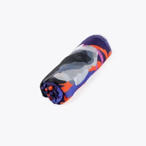 Lola Casademunt Accesorios<Foulard cara leopardo LILA-AZUL
