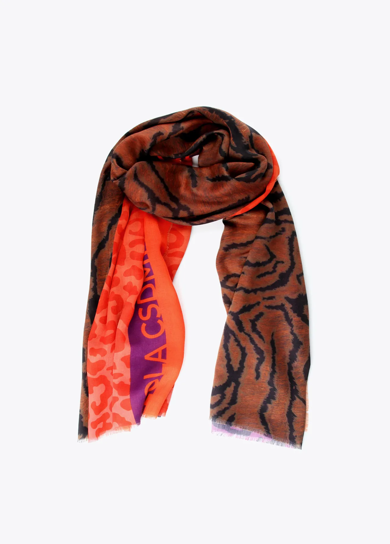 fular_animal_print_1.webp Lola Casademunt Animal Print | Bufandas Y Pañuelos<Fular animal print ROJO-NEGRO
