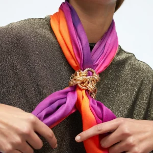 Lola Casademunt Bufandas Y Pañuelos<Fular fucsia y naranja ROJO-LILA