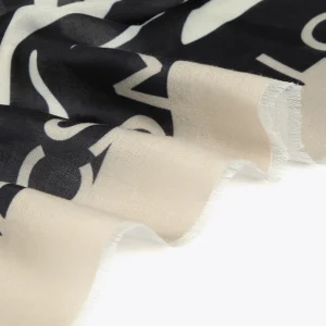 Lola Casademunt Animal Print | Bufandas Y Pañuelos<Fular logo y estampado zebra NEGRO-CRUDO