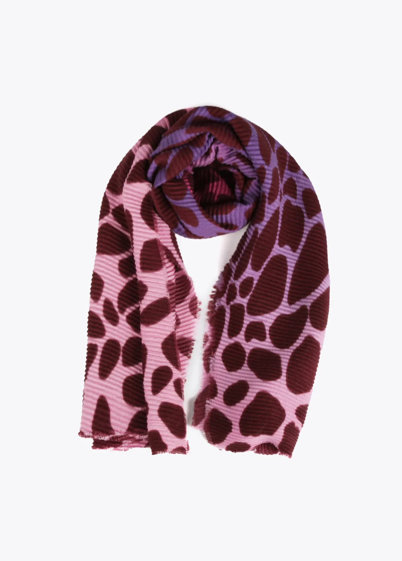 fular_plisado_animal_print_1-1.webp Lola Casademunt Animal Print | Bufandas Y Pañuelos<Fular plisado animal print ROSA-LILA