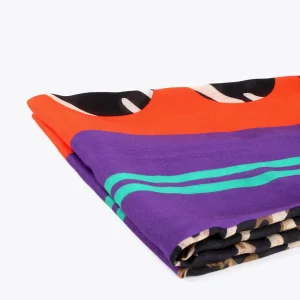 Lola Casademunt Accesorios<Fulard leopardo y letras zebra NARANJA-LILA