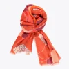 Lola Casademunt Accesorios<Fulard tonos naranaja NARANJA-ROJO