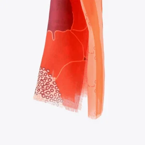 Lola Casademunt Accesorios<Fulard tonos naranaja NARANJA-ROJO