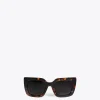 Lola Casademunt Gafas<Gafas de sol fabricadas en acetato con forma cuadrada. Varillas personalizadas. NEGRO-MARRON