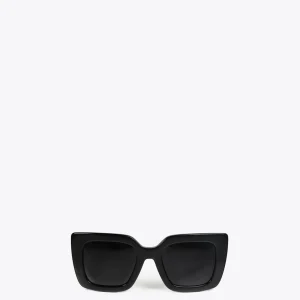 Lola Casademunt Gafas<Gafas de sol fabricadas en acetato con forma cuadrada. Varillas personalizadas. NEGRO-MARRON