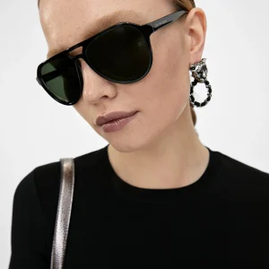 Lola Casademunt Otros Complementos | Gafas<Gafas de sol tipo aviador NEGRO