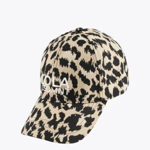 Lola Casademunt Accesorios | Baño<Gorra visera animal print CRUDO-MARRON