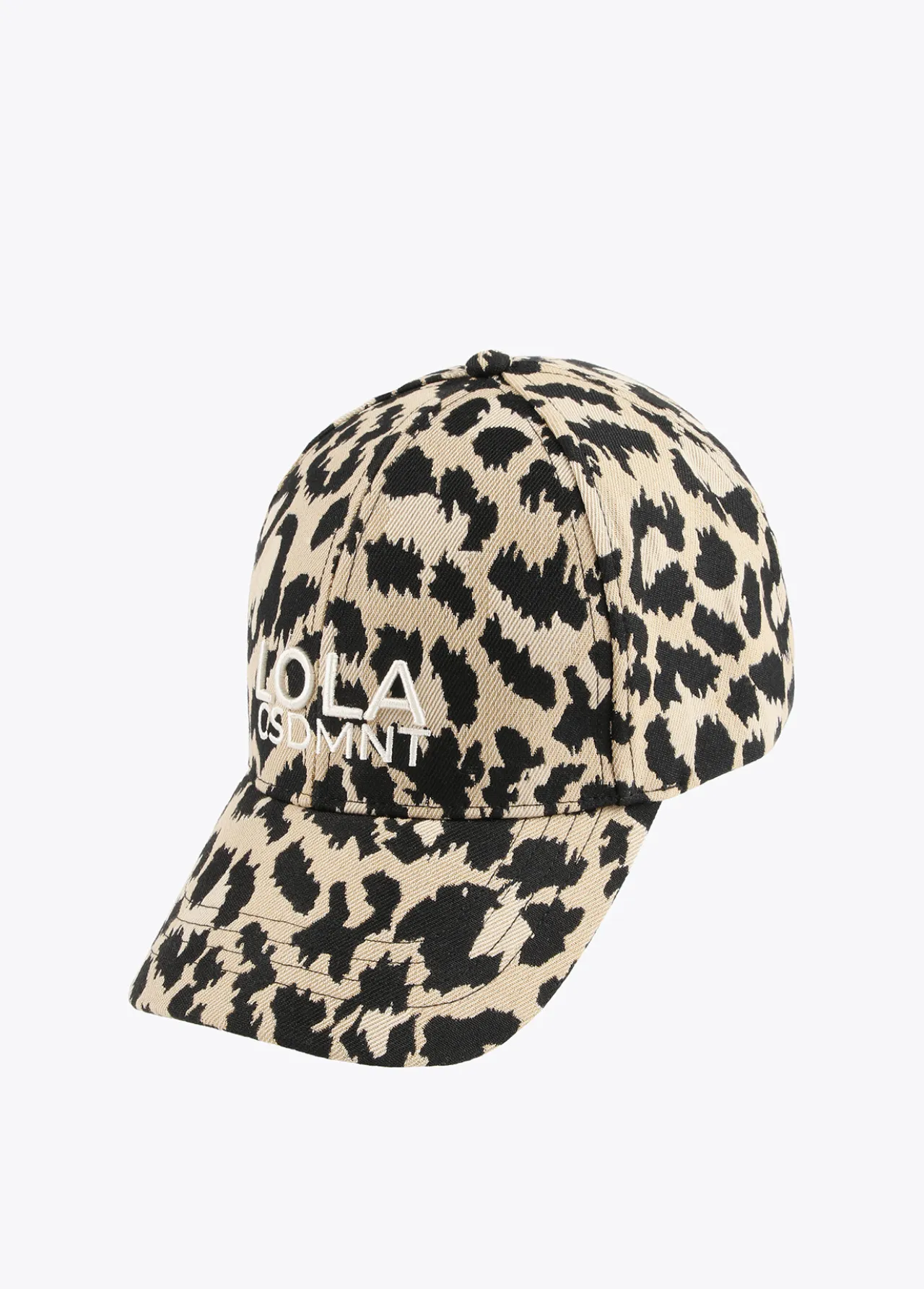 gorra_visera_animal_print_2.webp Lola Casademunt Accesorios | Baño<Gorra visera animal print CRUDO-MARRON