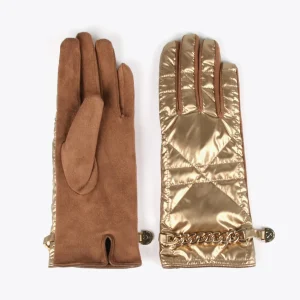 Lola Casademunt Gorros Sombreros Y Guantes<Guantes acolchados con cadena CRUDO