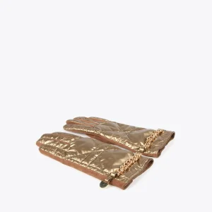 Lola Casademunt Gorros Sombreros Y Guantes<Guantes acolchados con cadena CRUDO