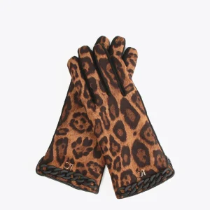 Lola Casademunt Animal Print | Gorros Sombreros Y Guantes<Guantes animal print MARRON-NEGRO