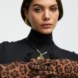 Lola Casademunt Animal Print | Gorros Sombreros Y Guantes<Guantes animal print MARRON-NEGRO