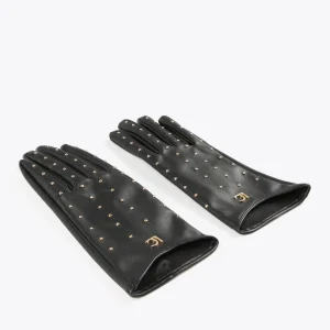 Lola Casademunt Gorros Sombreros Y Guantes<Guantes con tachitas NEGRO