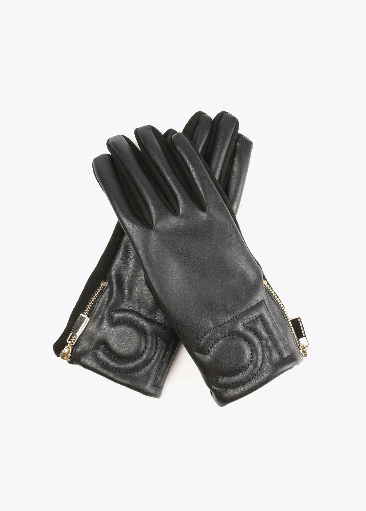 guantes_efecto_piel_0-1.webp Lola Casademunt Gorros Sombreros Y Guantes<Guantes efecto piel NEGRO