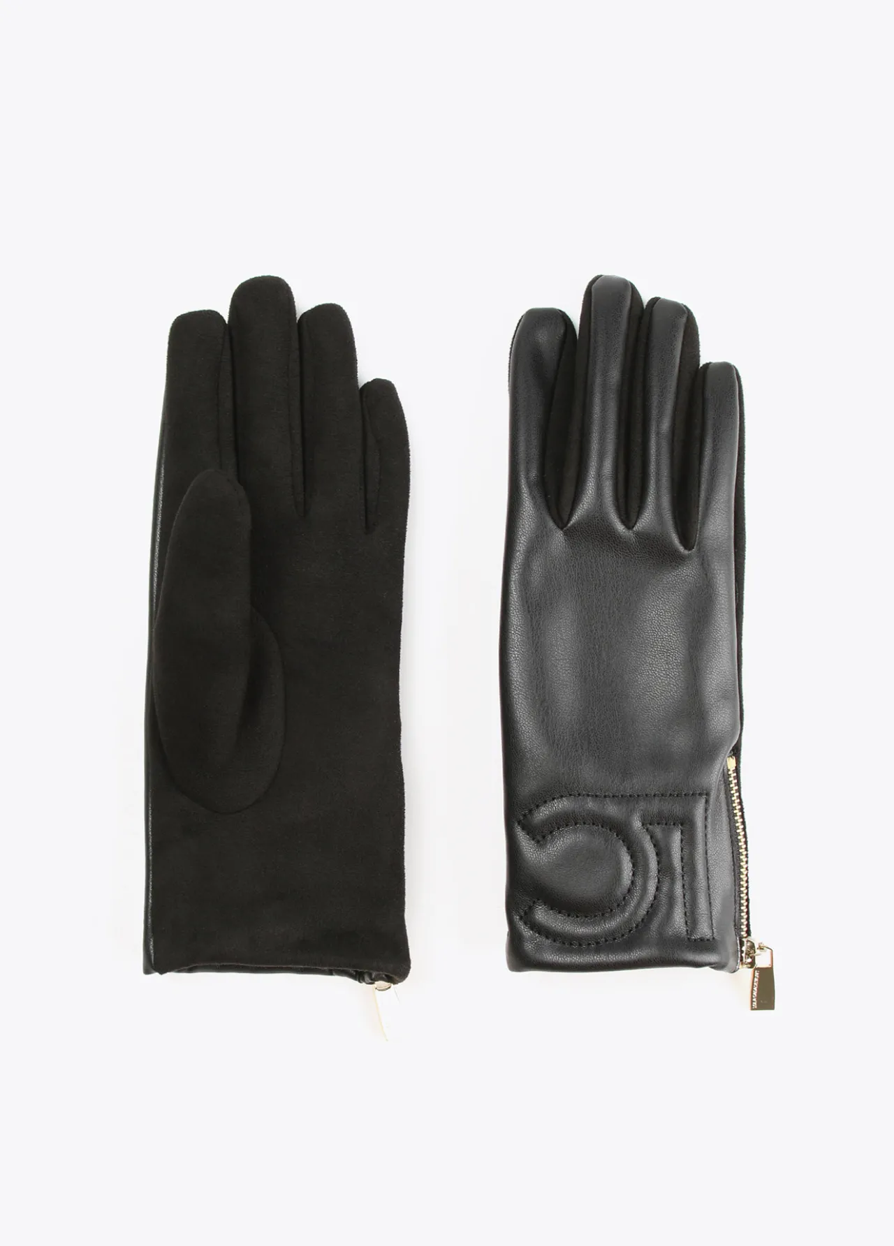 guantes_efecto_piel_2-1.webp Lola Casademunt Gorros Sombreros Y Guantes<Guantes efecto piel NEGRO