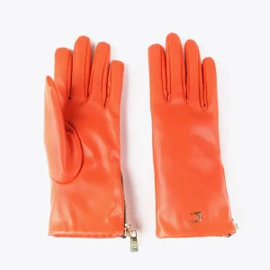 Lola Casademunt Gorros Sombreros Y Guantes<Guantes efecto piel NARANJA