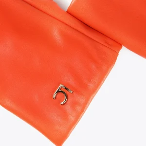 Lola Casademunt Gorros Sombreros Y Guantes<Guantes efecto piel NARANJA