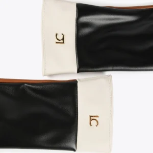 Lola Casademunt Gorros Sombreros Y Guantes<Guantes efecto piel tricolor ROSA-ROJO