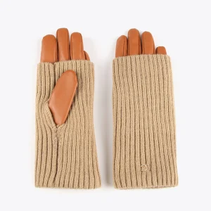 Lola Casademunt Gorros Sombreros Y Guantes<Guantes puño canalé CAMEL