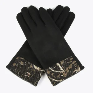 Lola Casademunt Animal Print | Gorros Sombreros Y Guantes<Guantes tejido jacquard NEGRO-METAL