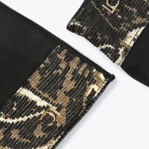 Lola Casademunt Animal Print | Gorros Sombreros Y Guantes<Guantes tejido jacquard NEGRO-METAL