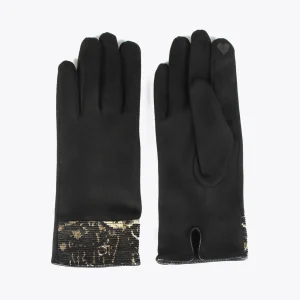 Lola Casademunt Animal Print | Gorros Sombreros Y Guantes<Guantes tejido jacquard NEGRO-METAL