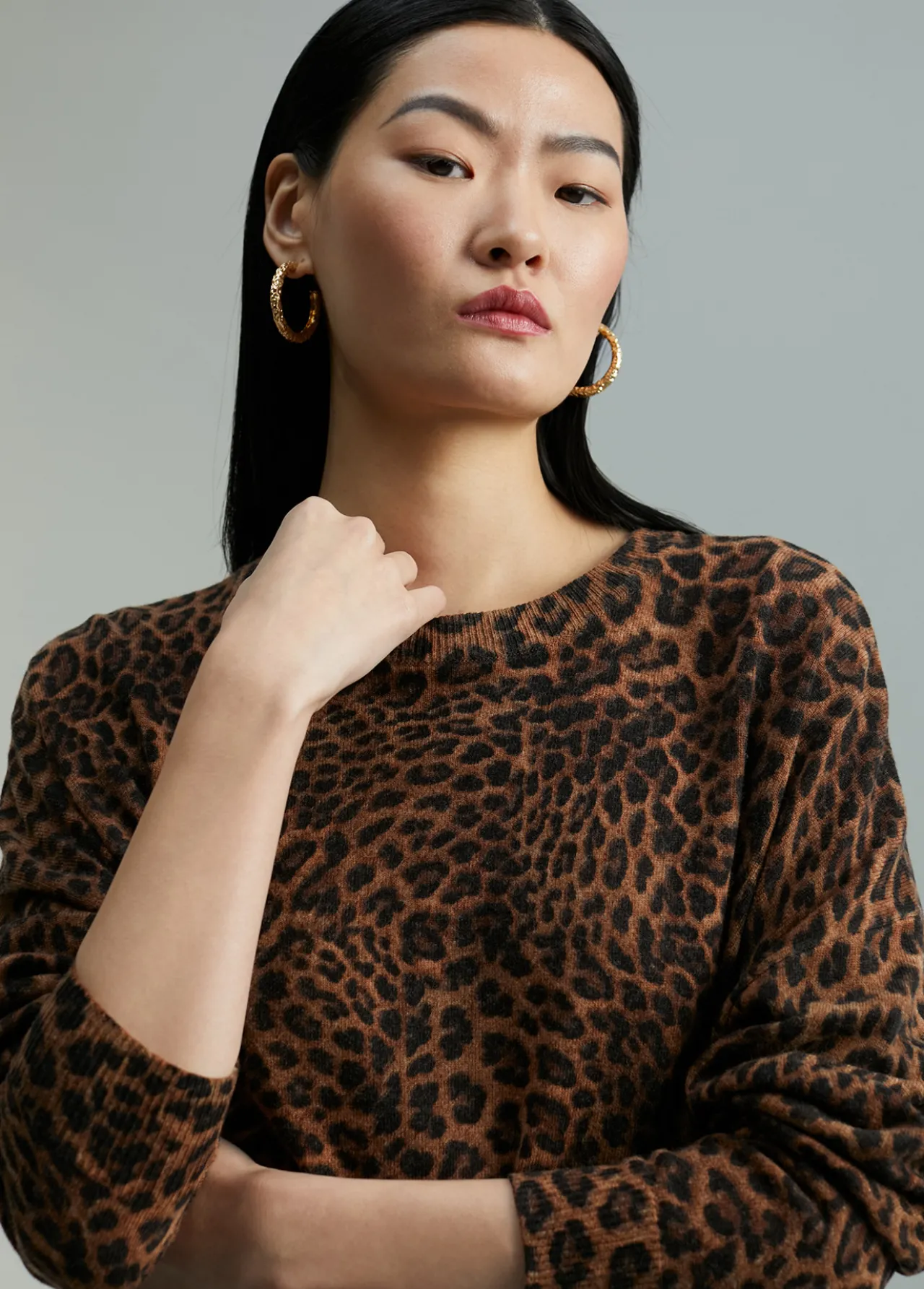 jersey_animal_print_2.webp Lola Casademunt Animal Print | Punto<Jersey animal print MARRON-NEGRO