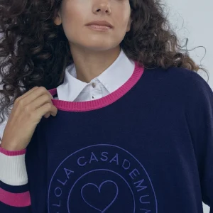 Lola Casademunt Punto | Sudaderas<Jersey azul |  Ropa | Lola Casademunt NAVY