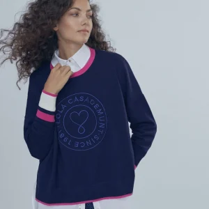 Lola Casademunt Punto | Sudaderas<Jersey azul |  Ropa | Lola Casademunt NAVY