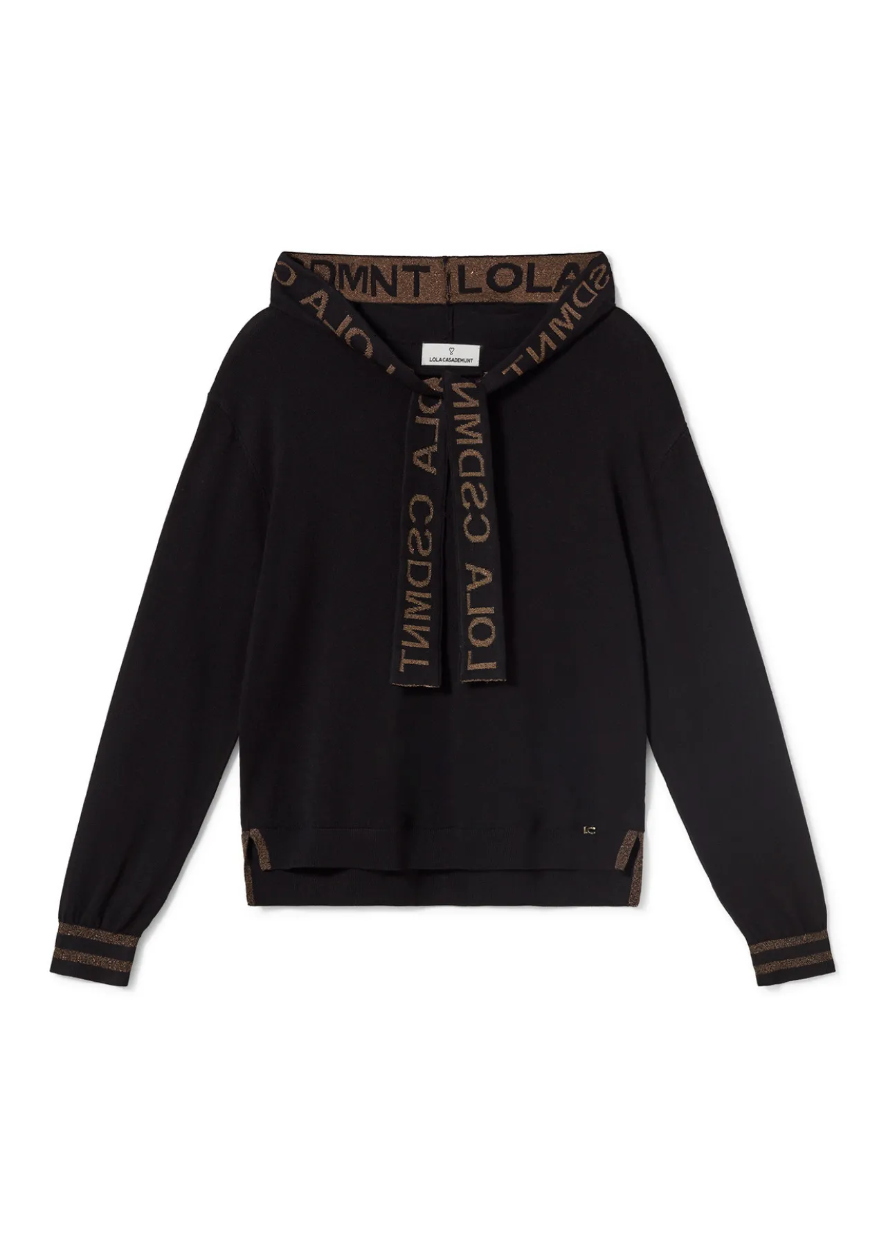 jersey_con_capucha_6.webp Lola Casademunt Punto<Jersey con capucha NEGRO-METAL