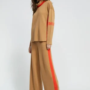 Lola Casademunt Punto<Jersey cuello alto MARRON-NARANJA