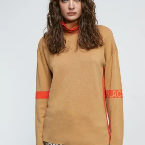 Lola Casademunt Punto<Jersey cuello alto MARRON-NARANJA