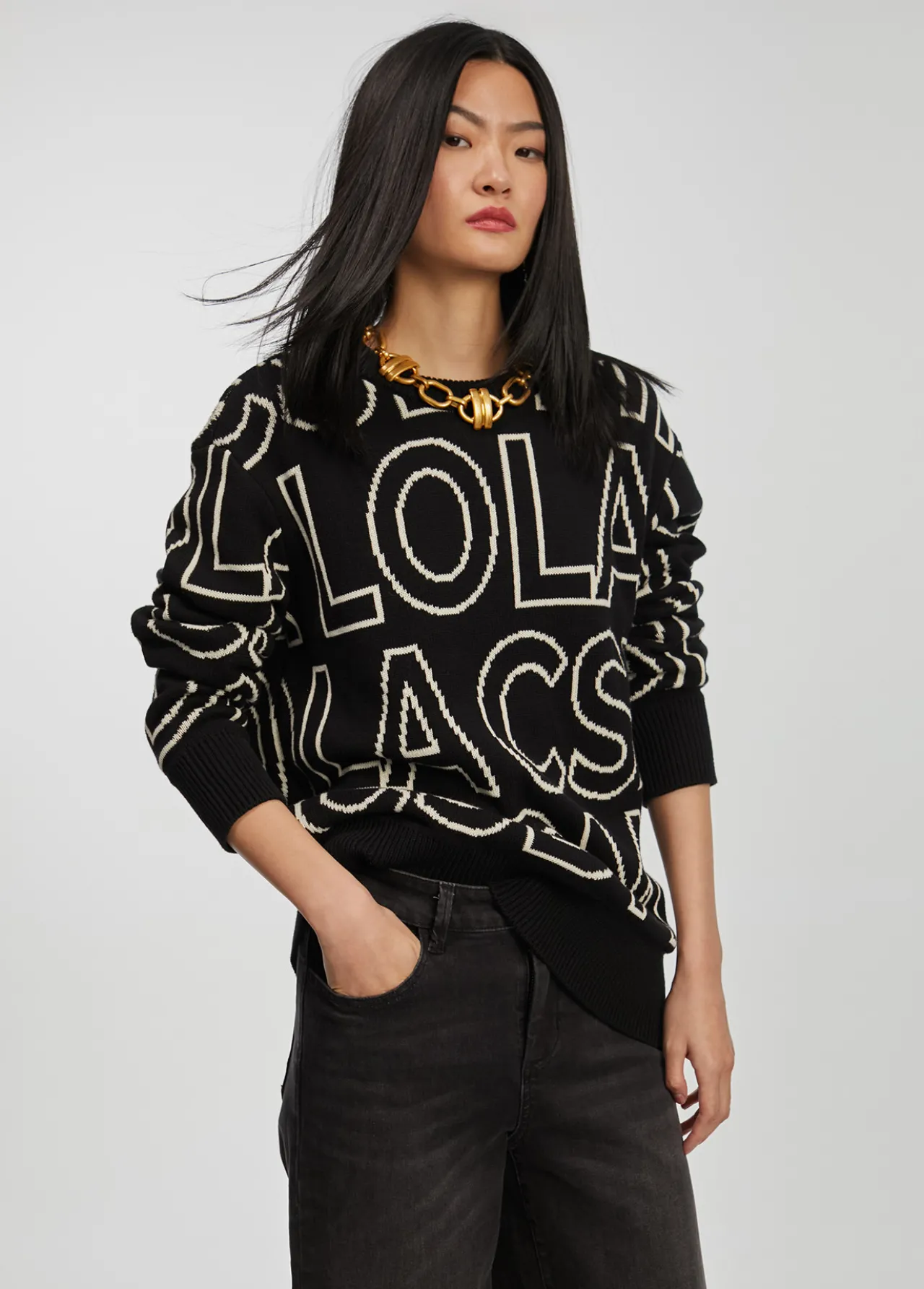 jersey_de_punto_letras_5.webp Lola Casademunt Punto<Jersey de punto letras NEGRO-BLANCO