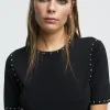 Lola Casademunt Punto<Jersey de punto tachas NEGRO