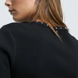 Lola Casademunt Punto<Jersey de punto tachas NEGRO