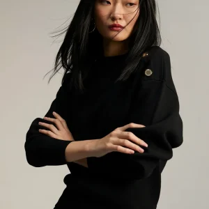 Lola Casademunt Punto<Jersey detalle botones NEGRO
