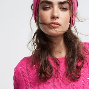 Lola Casademunt Punto<Jersey detalle strass FUCSIA