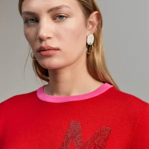 Lola Casademunt Punto<Jersey detalle strass CAMEL
