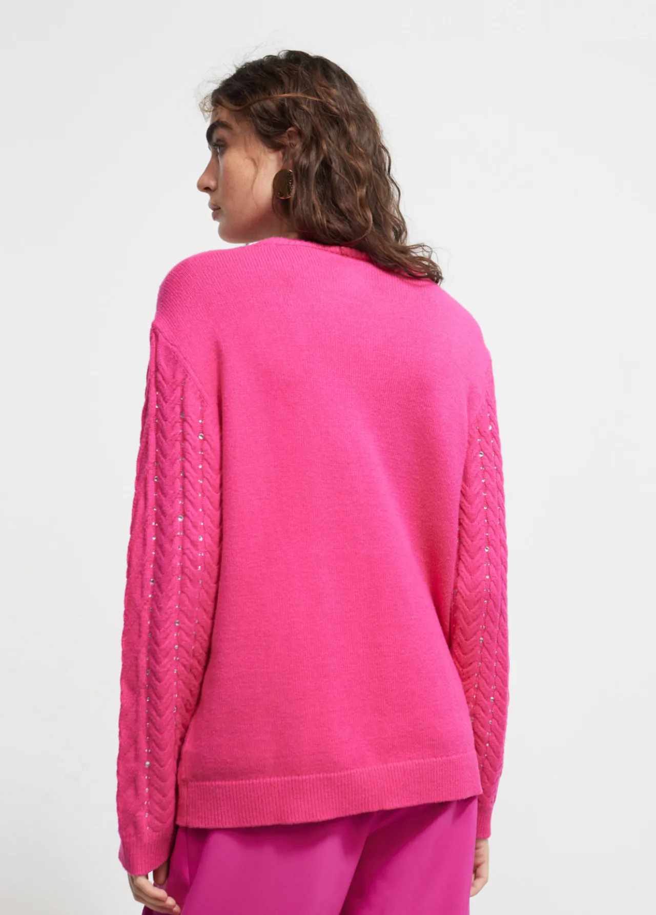 jersey_detalle_strass_4-3.webp Lola Casademunt Punto<Jersey detalle strass FUCSIA