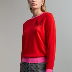 Lola Casademunt Punto<Jersey detalle strass CAMEL